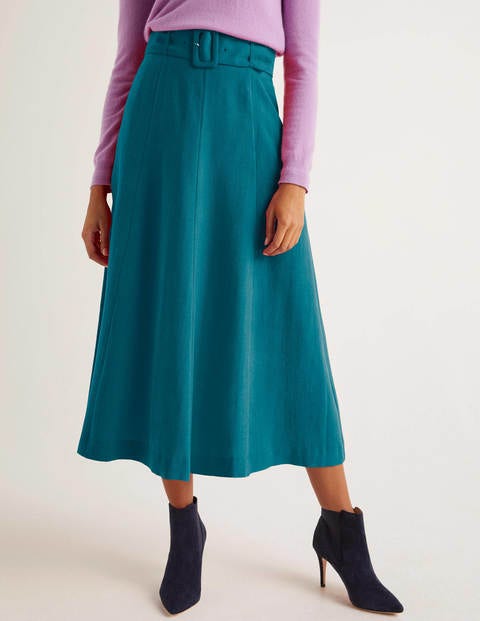 Poste Belted Midi Skirt - Vibrant Teal Poste Belted Midi Skirt - Vibrant Teal