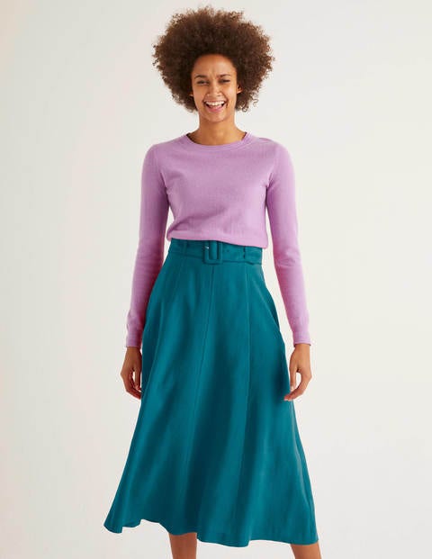 Poste Belted Midi Skirt - Vibrant Teal Poste Belted Midi Skirt - Vibrant Teal