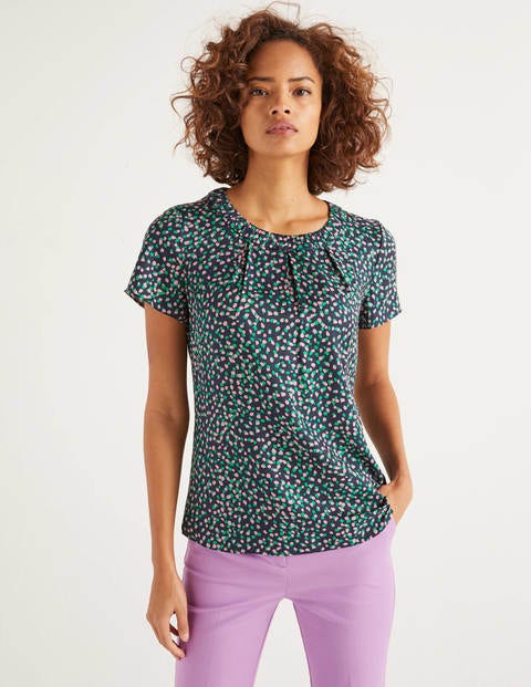 Carey Top - Navy and Rich Emerald, Speckle Carey Top - Navy and Rich Emerald, Speckle