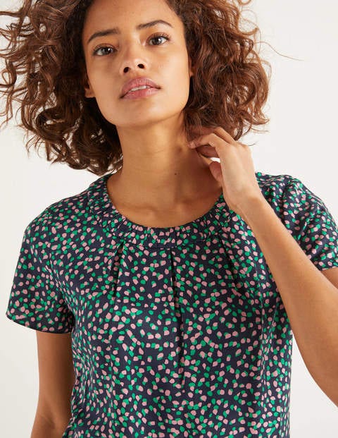 Carey Top - Navy and Rich Emerald, Speckle Carey Top - Navy and Rich Emerald, Speckle