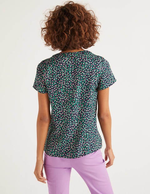 Carey Top - Navy and Rich Emerald, Speckle Carey Top - Navy and Rich Emerald, Speckle
