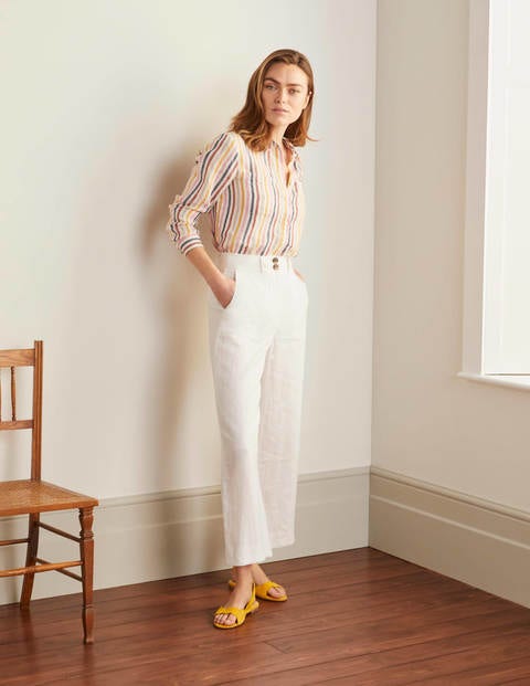 Linen Shirt - Tuscan Sun, French Navy Stripe Linen Shirt - Tuscan Sun, French Navy Stripe