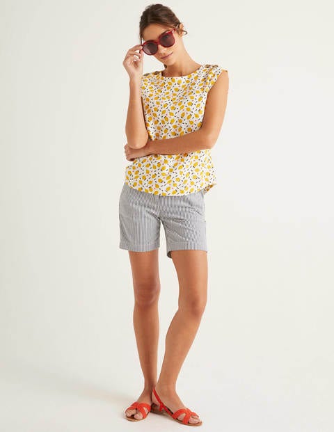 Julianne Linen Shell Top - Ivory, Lemon Fruit Julianne Linen Shell Top - Ivory, Lemon Fruit
