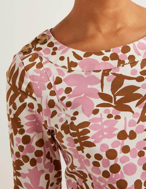 Iona Button Detail Dress - Formica, Shadow Bloom Iona Button Detail Dress - Formica, Shadow Bloom
