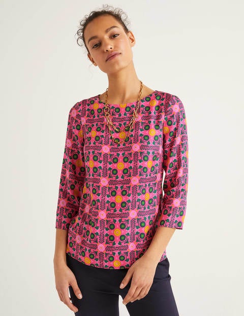 Nadine Top - Party Pink, Trellis Nadine Top - Party Pink, Trellis