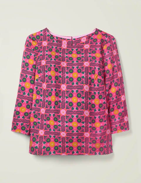 Nadine Top - Party Pink, Trellis Nadine Top - Party Pink, Trellis