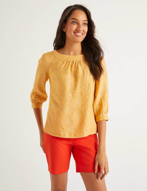 Lavinia Linen Top - Tuscan Sun Lavinia Linen Top - Tuscan Sun