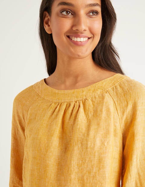 Lavinia Linen Top - Tuscan Sun Lavinia Linen Top - Tuscan Sun