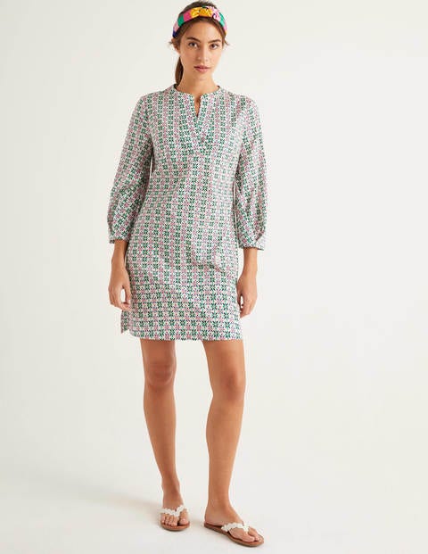 Caftan Roberta - Ivoire, frangipanier Caftan Roberta - Ivoire, frangipanier