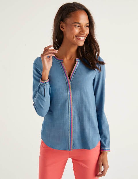 Clea Embroidered Top - Sailor Clea Embroidered Top - Sailor