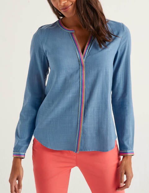 Clea Embroidered Top - Sailor Clea Embroidered Top - Sailor