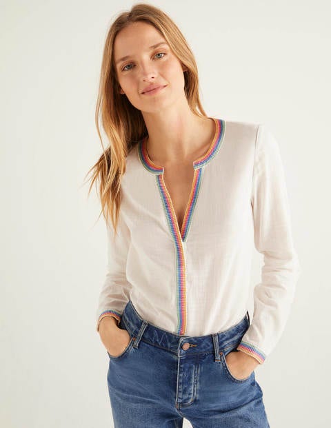 Clea Embroidered Top - White Clea Embroidered Top - White