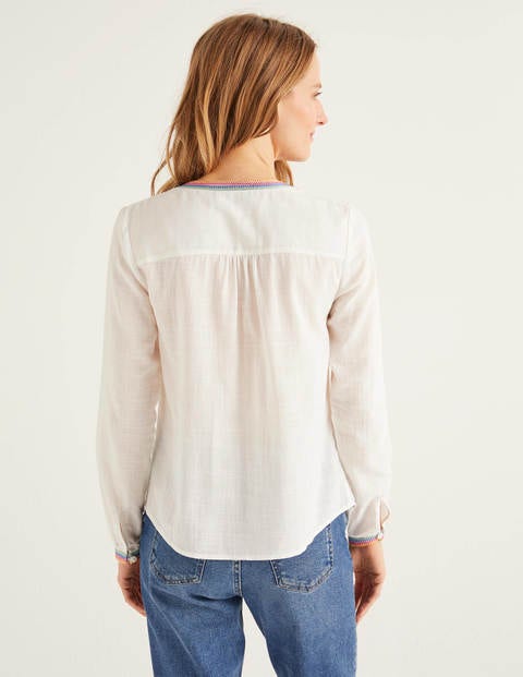 Clea Embroidered Top - White Clea Embroidered Top - White