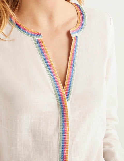 Clea Embroidered Top - White Clea Embroidered Top - White
