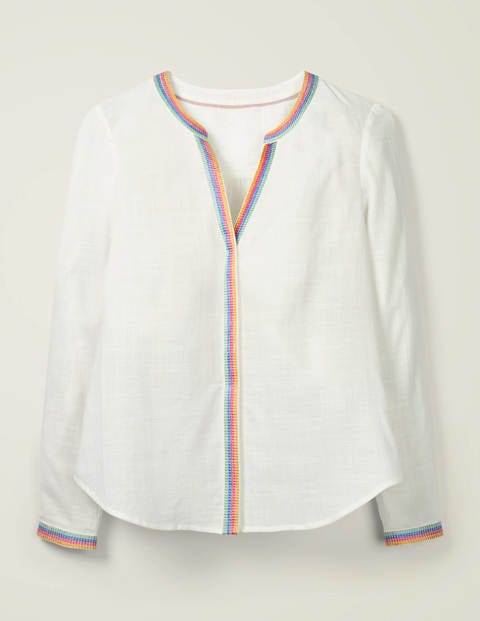 Clea Embroidered Top - White Clea Embroidered Top - White