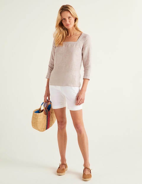Poppy Linen Top - Light Grey Poppy Linen Top - Light Grey