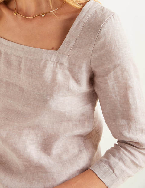 Poppy Linen Top - Light Grey Poppy Linen Top - Light Grey