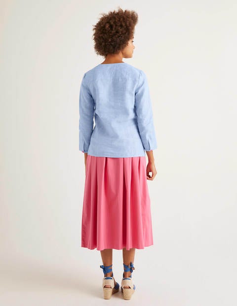 Cecilia Linen Blouse - Chambray Cecilia Linen Blouse - Chambray