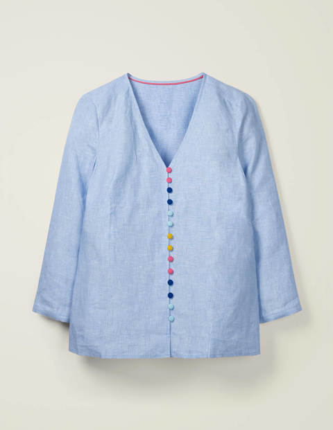 Cecilia Linen Blouse - Chambray Cecilia Linen Blouse - Chambray