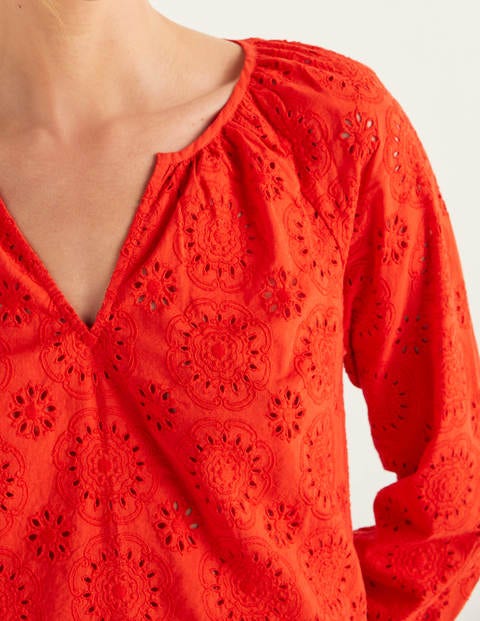 Priscilla Broderie Blouse - Orange Sunset Priscilla Broderie Blouse - Orange Sunset
