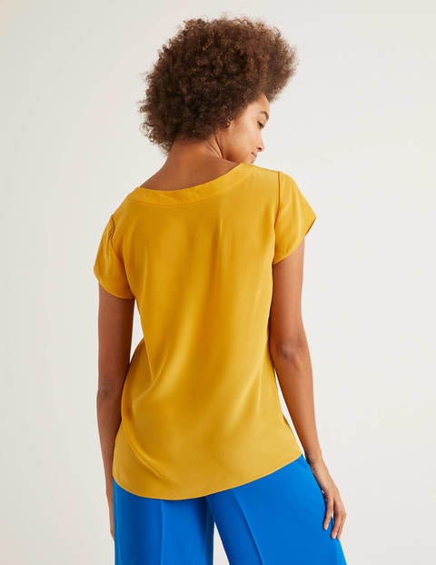T-shirt Polly en soie - Soleil toscan T-shirt Polly en soie - Soleil toscan