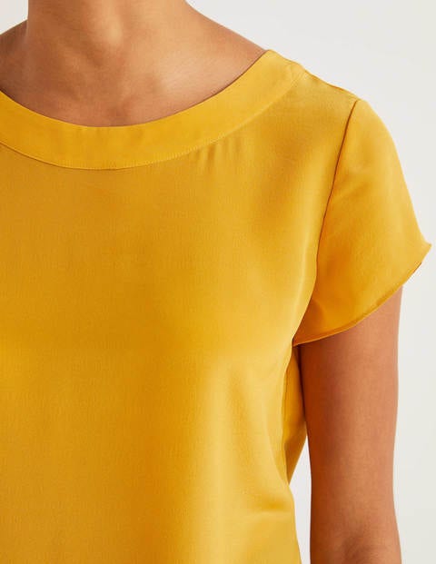 Polly Silk T-Shirt - Tuscan Sun Polly Silk T-Shirt - Tuscan Sun