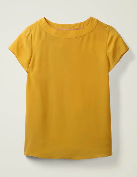 T-shirt Polly en soie - Soleil toscan T-shirt Polly en soie - Soleil toscan