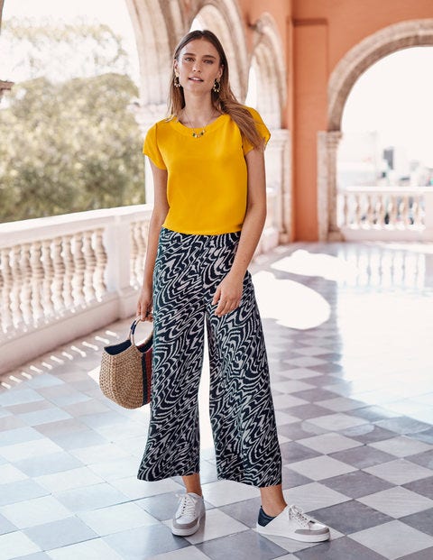 Polly Silk T-Shirt - Tuscan Sun Polly Silk T-Shirt - Tuscan Sun