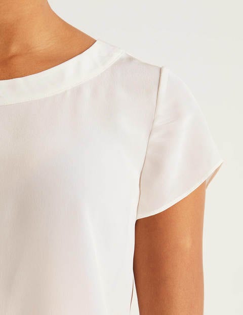 Polly Silk T-Shirt - Ivory Polly Silk T-Shirt - Ivory