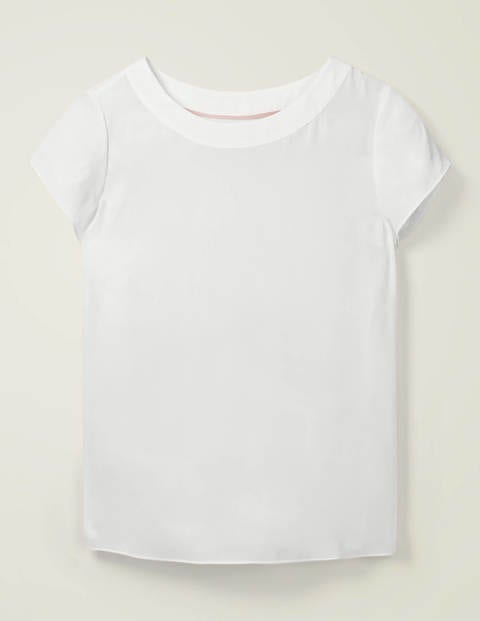 Polly Silk T-Shirt - Ivory Polly Silk T-Shirt - Ivory