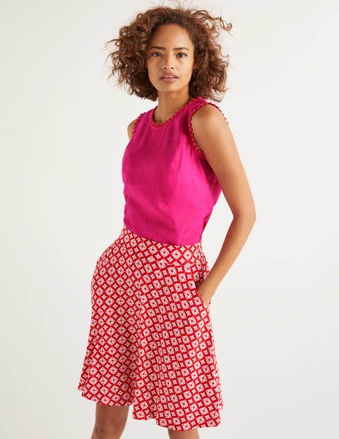 Romaine Linen Top - Pop Pansy Romaine Linen Top - Pop Pansy