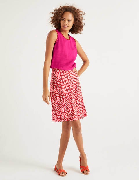 Romaine Linen Top - Pop Pansy Romaine Linen Top - Pop Pansy