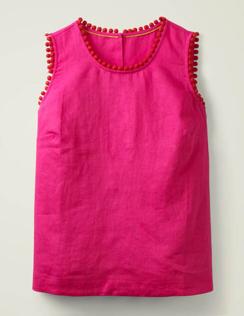 Romaine Linen Top - Pop Pansy Romaine Linen Top - Pop Pansy