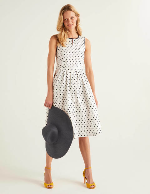 Maddie Dress Ivory Brand Spot Boden Uk