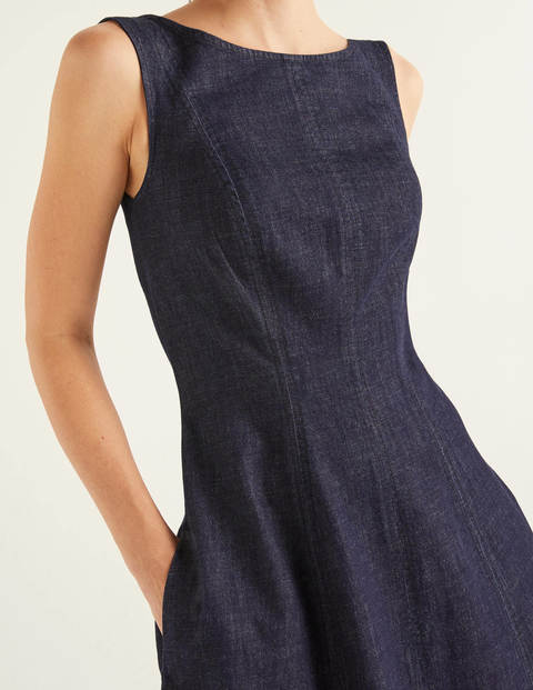 denim midi dress sleeveless