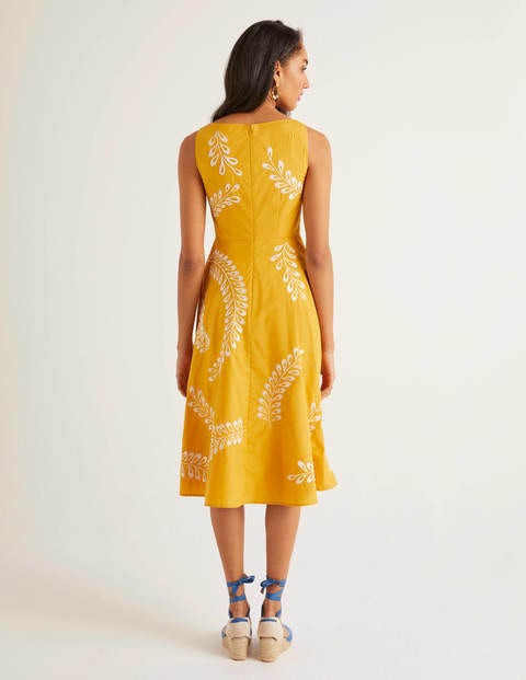 Fenella Embroidered Dress - Tuscan Sun Fenella Embroidered Dress - Tuscan Sun