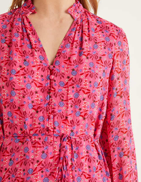 Evangeline Dress - Bright Camellia, Garden Charm Evangeline Dress - Bright Camellia, Garden Charm