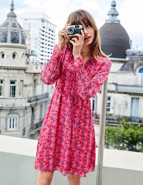 Evangeline Kleid - Helles Pink, Romantischer Garten