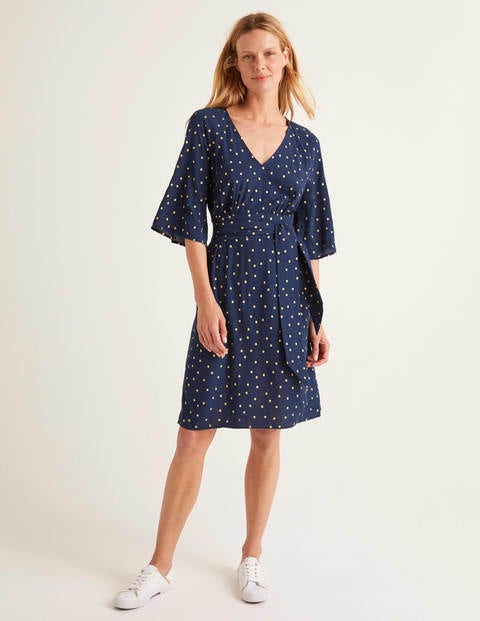 boden navy spot dress