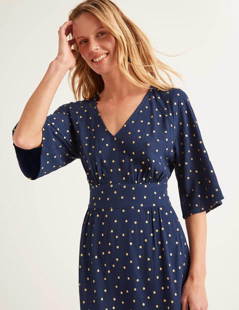 boden navy spot dress