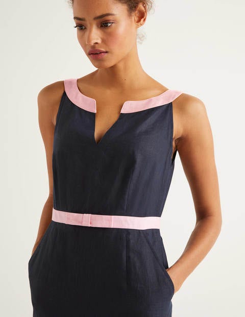 Robe Oriel en lin - Bleu marine Robe Oriel en lin - Bleu marine