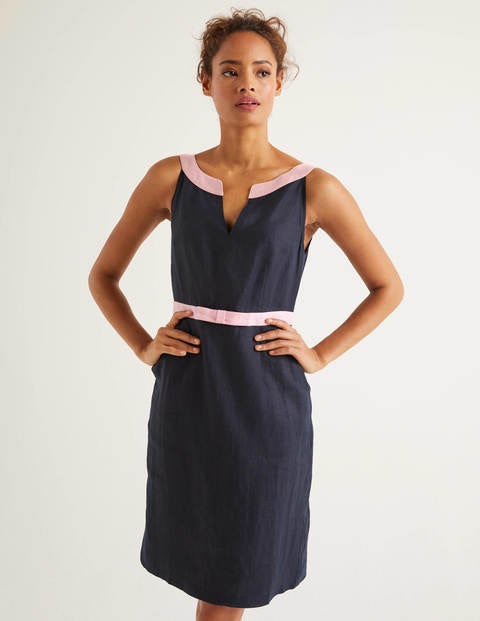 Robe Oriel en lin - Bleu marine Robe Oriel en lin - Bleu marine