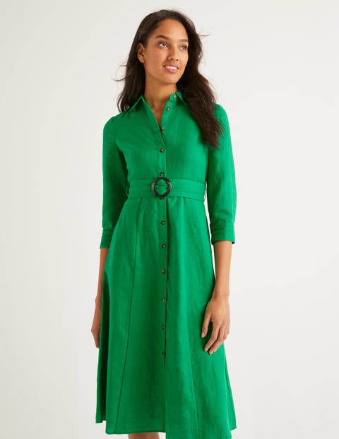 Buy > emerald green shirt dress > in stock