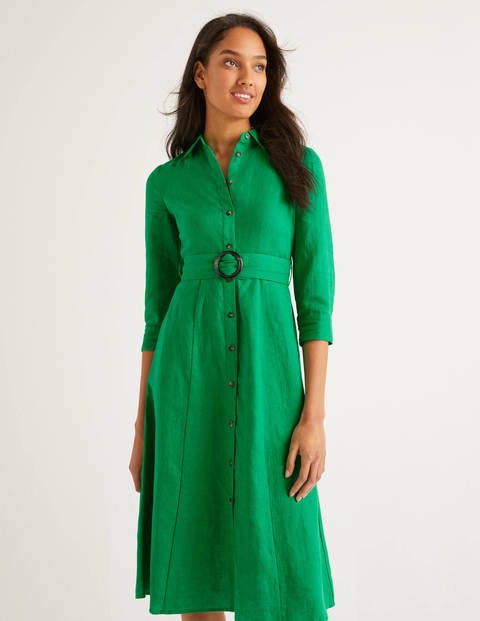 long green shirt dress