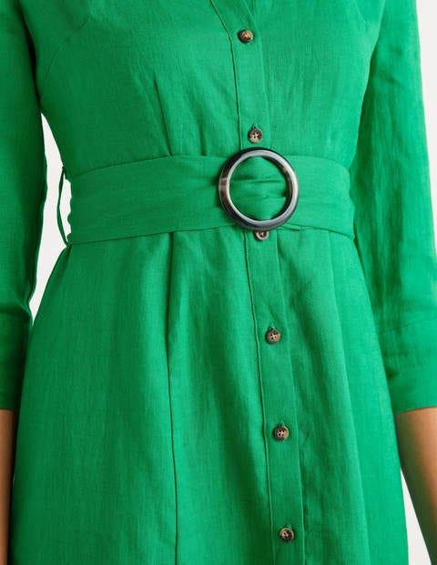 boden linen shirt dress