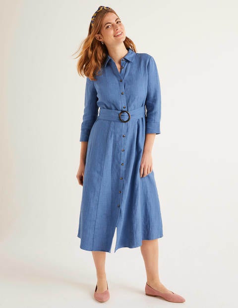 boden linen shirt dress