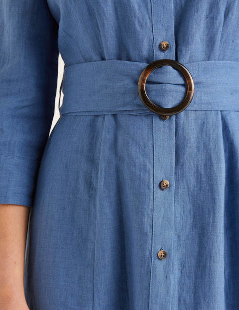 Olivia Linen Shirt Dress - Delave Olivia Linen Shirt Dress - Delave