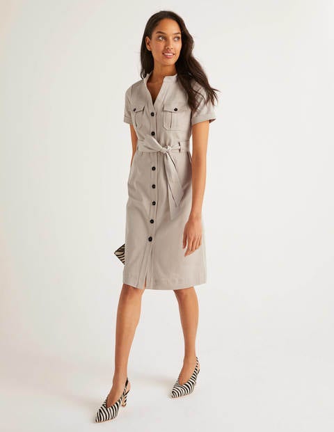 Cecily Shirt Dress - Soft Stone Cecily Shirt Dress - Soft Stone