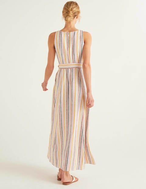 Livia Linen Maxi Dress - Multi Stripe Livia Linen Maxi Dress - Multi Stripe