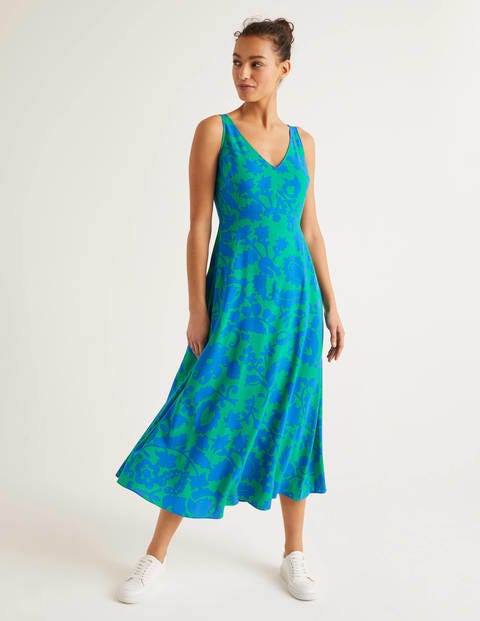 Rosaline Midi Dress - Rich Emerald, Tropical Retreat Rosaline Midi Dress - Rich Emerald, Tropical Retreat